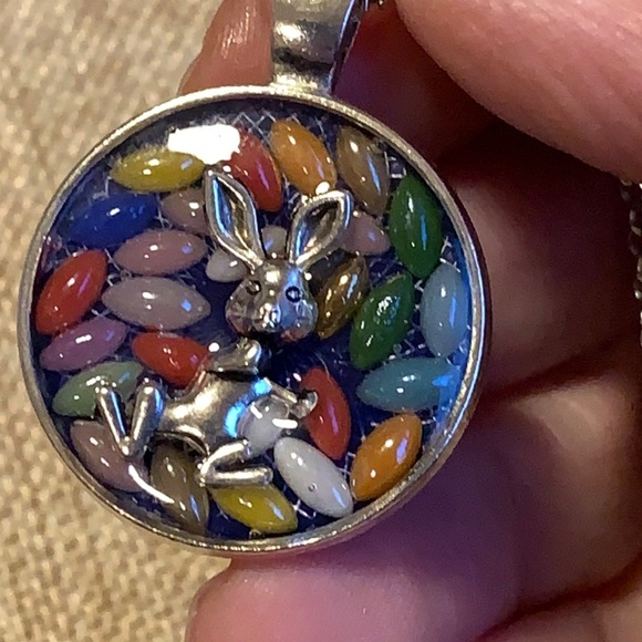 Twinsdesign Jewelry - Easter Peter Rabbit Resin 3D Necklace NWOT One of a kind.